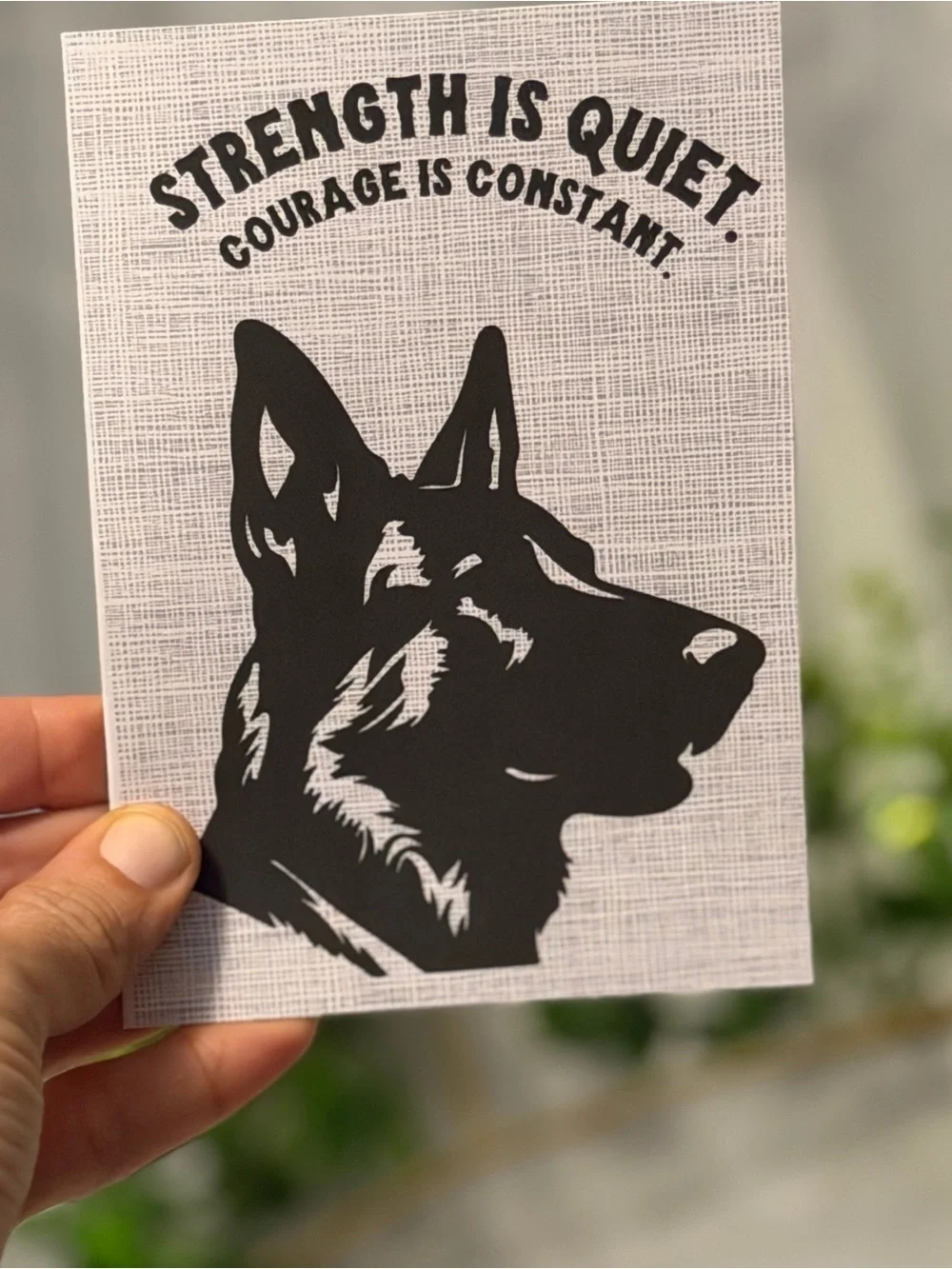 Set of 5 German Shepherd Encouragement Cards 4x6 Inspirational w/ Envelopes